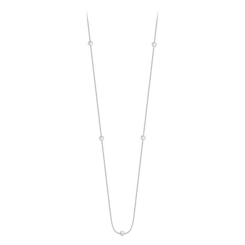 Collier Lotta Love Give Me 5 Perles Blanches Or Blanc 18K - Claverin bijou perles de culture