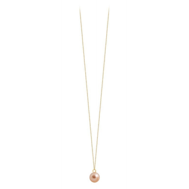 Sautoir Pure Perle Rose de Culture Or Jaune 18K - Claverin bijou perles de culture