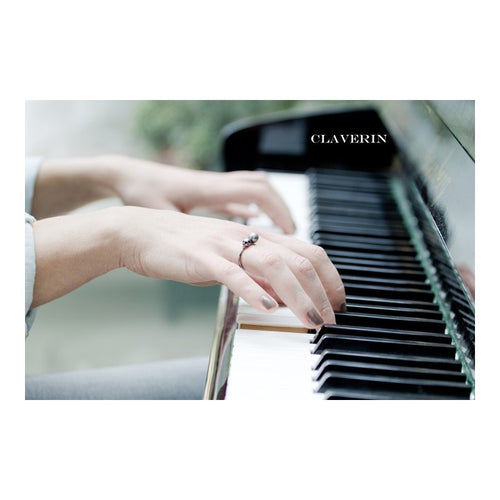 Bague Kiss Diamond Star Perle Noire de Tahiti Or Blanc 18K - Claverin bijou perles de culture