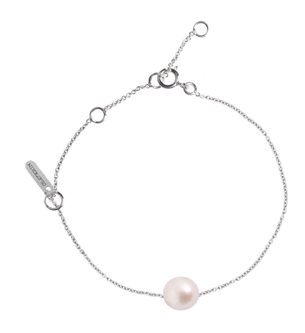 Bracelet Pure Simply Pearly Perle Blanche d'Eau Douce Or Blanc 18K