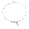 Bracelet Lotta Love Rosary Perles Blanches Or Blanc 18K