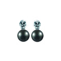 BO Kiss My Pearly Skull Perle Noire de Tahiti Or Blanc 18K