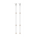 Boucles Lotta Love Rosary Perles Blanches Or Blanc 18K