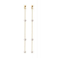 Boucles Lotta Love Rosary Perles Blanches Or Jaune 18K